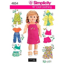 Simplicity 4654 Summer Baby Doll Clothes Sewing Pattern for Baby Girl by Elaine  - £15.92 GBP