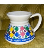 Vintage UNIVERSAL STUDIOS Coffee Mug No Spill Rubber Wide Bottom 12oz - £12.25 GBP