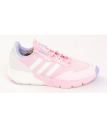 Adidas ZX 1K Boost Pink &amp; White Lace Up Running Athletic Shoes Women&#39;s 10 - £77.52 GBP