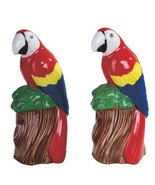 Scarlet Macaw 65053 Parrot Ceramic Salt and Pepper Shaker Set 4.5&quot; H - $31.47 CAD