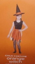 NEW Halloween Costume Child SMALL 39 - 46 inches ORANGE WITCH - £9.89 GBP