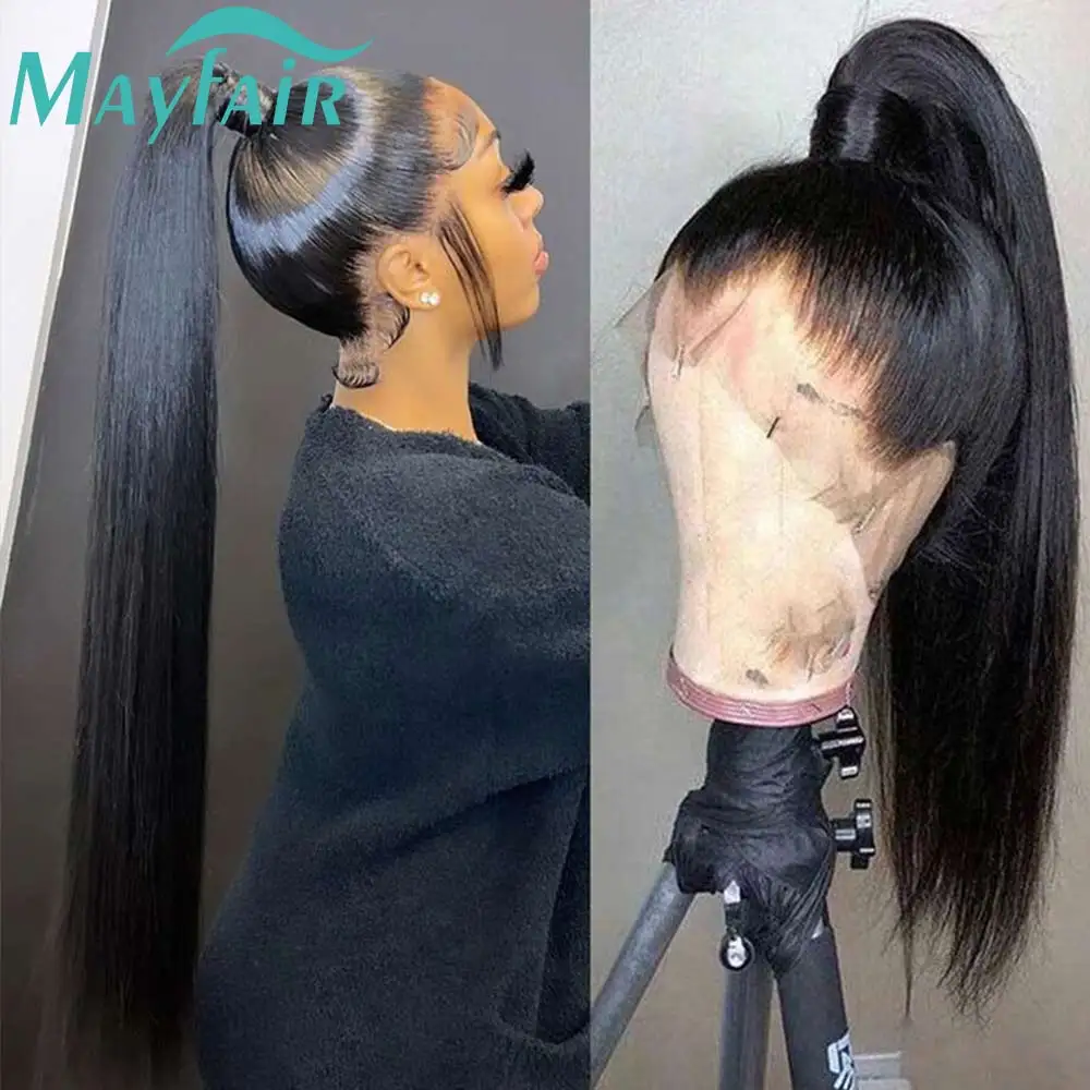 Transparent Straight Lace Frontal Wig 13x4/13x6/360 Lace Front Human Hair W - £45.08 GBP+