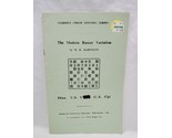 Vintage Current Chess Opening Series The Modern Rauser Variation Booklet - $27.71