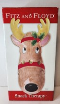 Fitz and Floyd 2005 Christmas Snack Therapy Reindeer Server Plate WALL H... - $15.25