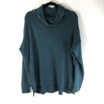 Devotion by Cyrus Womens Sweater Cowl Neck Chunky Knit Teal Blue Size L - £15.16 GBP