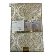 Colordrift Tablecloth Sparkling Gold Silver Lattice Luxurious Jacquard M... - $27.73