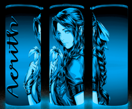 Glow in the Dark Final Fantasy 7 Aerith Flower Girl Gaming Cup Mug Tumbler 20oz - $22.72