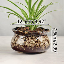 Vintage Creative Ceramic Lace Round Basin Succulent Flower Pot Gardening Large D - £21.09 GBP