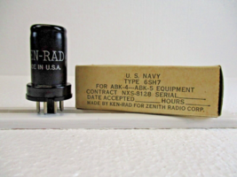 Ken Rad 6SH7 Vacuum Tube US Navy Metal TV-7 Tested New in Box - £2.49 GBP