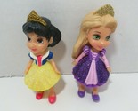 Disney Toddler Rapunzel Glitter dress Snow White Mini Dolls Figures   - $8.90