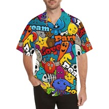 Party Doodle Pattern Men&#39;s All Over Print Hawaiian Shirt - £26.30 GBP