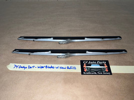 Oem 1974 Dodge Dart 15&quot; Anco Windshield Wiper Arm Blades W/ New Refills - £90.03 GBP