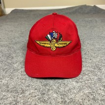 Vintage Indianapolis Motor Speedway Hat Adjustable Red Nascar Indycar Racing - $24.98