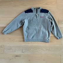 Vineyard Vines Men’s Gray Navy 1/4 Zip Shep Pullover Shirt Medium - $49.99