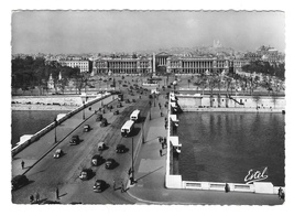 Paris France Pont Bridge Place de le Concorde ESTEL Glossy RPPC Postcard 4X6 - $6.99
