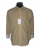 NWT ROBERT GRAHAM SM shirt gold white with contrast cuffs designer Bodowyer - $114.81 CAD