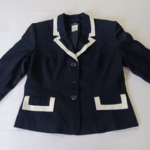 Apart Impressions Women's Blue/White 3-Button Blazer Jacket Size 12 image 12