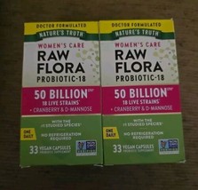 2 Box Nature’s Truth Women’s Care Raw Flora Probiotic 18,  33 Capsules(MO3) - £26.88 GBP