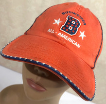 Budweiser Beer Orange All American Strapback Baseball Cap Hat - £13.63 GBP