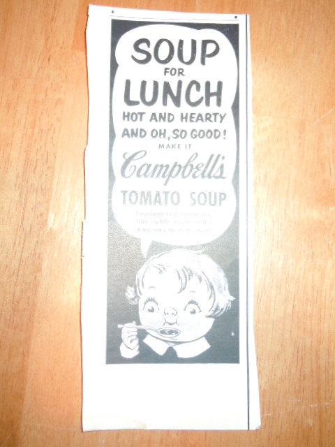 Vintage Campbell's Tomato Soup Magazine Advertisement 1950's - $3.99