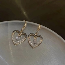 Love Heart Drop Dangle Earrings for Women - £7.98 GBP