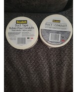 Lot of 2 Scotch Solid Color Duct Tape 1.88 Inch X 20 Yards- White NEW - $16.19 CAD
