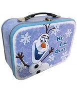 Walt Disney&#39;s Frozen Olaf Laughing Large Carry All Tin Tote Lunchbox, NE... - £12.11 GBP