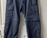 BC Clothing Convertible Cotton Blend Hiking Pants Mens Large 30 Navy Blue - $23.95