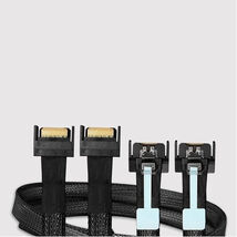 Icy Dock MB413L-B MB413L-B ICY DOCK MCIO 8I SFF-TA-1016 TO 2X MCIO 4I SF... - $153.74