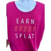 Orange Theory Fitness Womens XL T Shirt Pink Earn Every Splat Short Sleeve - $279.84 MXN