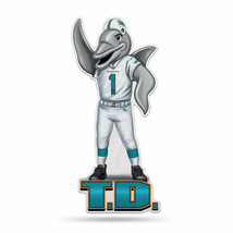 Miami Dolphins Pennant Shape Cut Mascot Design - $30.99