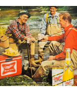 1965 Miller High Life Beer Advertisement Vintage Brewery Fishing Scene D... - $35.09 CAD