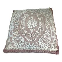 Vintage Lace Floral Velvet Back Doily throw pillow cottage core granny s... - £36.76 GBP