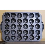 Nordic Ware Bundt Tea Cake and Candies Pan 2.5 Cup Stars Rosettes Hearts - $19.25