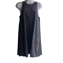 Aritzia Wilfred Womens XS Gray Charcoal Suede Sleeveless Swing Mini Dres... - £37.27 GBP