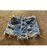 Levi Strauss 20517-0217 Vintage Blue Jeans  Shorts Sz 27 Orange Tab Made... - $93.73 CAD