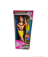 New 1993 GLITTER HAIR Barbie Doll Brunette Green Eyes Mattel #10966 NIB - $98.01