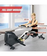 Folding Magnetic Rowing Machine with Monitor Aluminum Rail 8 Adjustable ... - £263.18 GBP