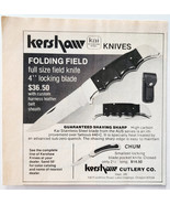 1977 Kershaw Cutlery Folding Field Knife Advertisement Hunting Chum Kniv... - $19.99