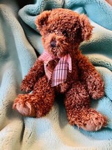 Douglas Toys Chocolate Fuzzy Bear Soft &amp; Cuddly Plush Teddy Bear New W/ Tags 9” - £16.19 GBP