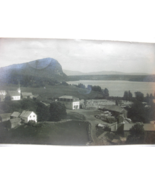 Vintage post card of a black and white town seen with one cent Canadian ... - $100.00