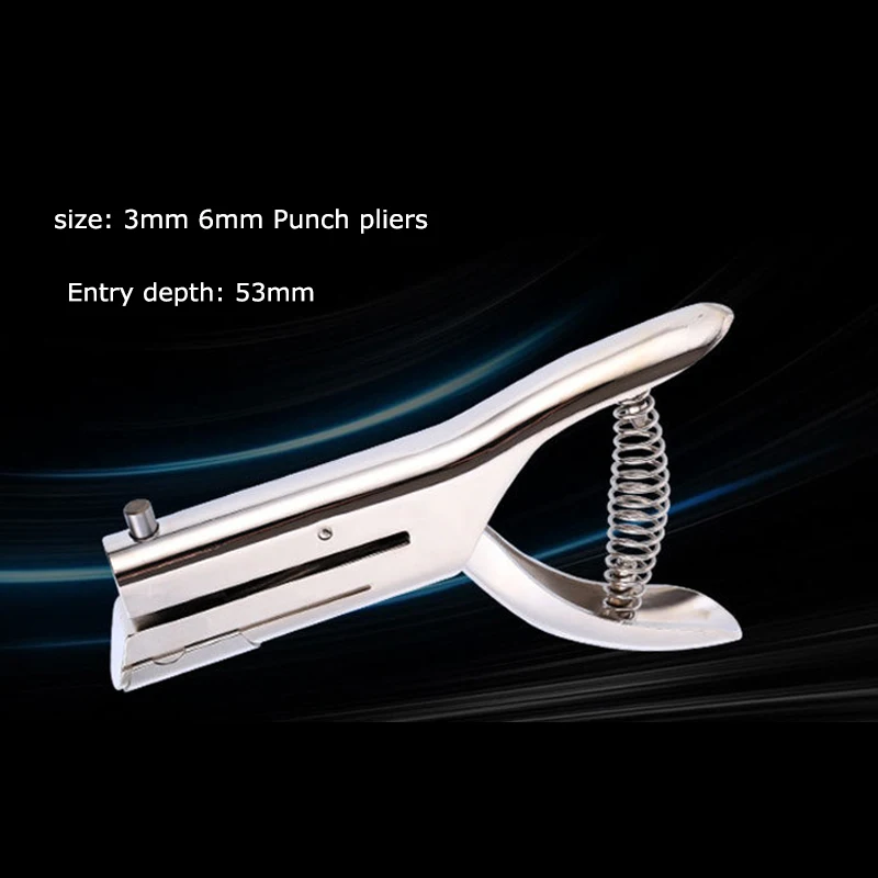 L 3mm 6mm pore diameter punch pliers long distance 53mm puncher hand paper scrapbooking thumb200