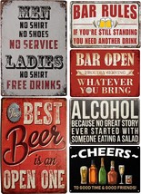 Funny Bar Signs For Man Cave, Vintage Metal Signs For Home Bar Pub Garage, And - £33.48 GBP