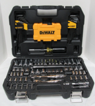 Dewalt 1/4 &quot; x 3/8&quot; Drive Polished Chrome Mechanics Tool Set Missing Bits GUC - £118.69 GBP