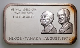 Nixon - Tanaka 1973 By Colonial Mint 1 oz. Silver Art Bar - £57.99 GBP