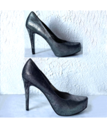 BCBG Generation Sparkly Gold Black Iridescent Platform Pumps Heels-Size ... - $722.54 MXN