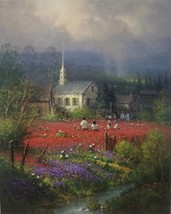 Nation&#39;s Heritage, Numbered Limited Edition Print by G Harvey, Church, Wildflowe - £281.49 GBP