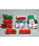 Lot 11 Maisto 1/64 Diecast Cars Vehicles Fire Police Ambulance Mnt Dew S... - £6.87 GBP