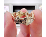 14K Gold-Plated Game of Thrones House of the Dragon Crown Ring - £13.76 GBP+