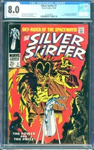 Silver Surfer #3 (1968) CGC 8.0 -- 1st appearance of Mephisto; Stan Lee Buscema - £995.21 GBP